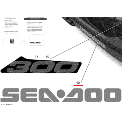 Naklejka Kadłub BRP Sea-Doo GTX LIMITED 300 219905954 Naklejka Kadłub BRP Sea-Doo GTX LIMITED 300 219905954