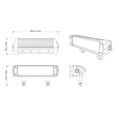 Lampa Double Stacked LED Light Bar Przód BRP Can-Am Lampa Double Stacked LED Light Bar Przód BRP Can-Am