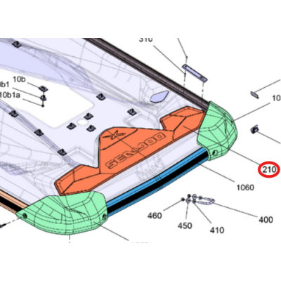 Mata Pokładu Tylnego BRP Sea-Doo RXP 300 325 2021+ 291005465