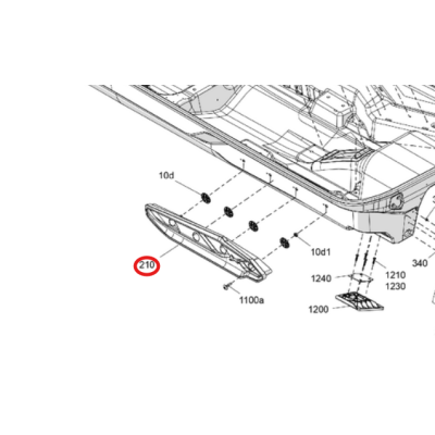 Redan Lewy BRP Sea-Doo RXP RXT 300 325 2021+ 292002392