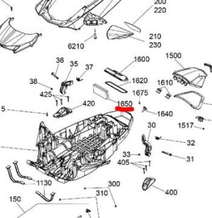 Wkład Pianka Telefonu Schowek Na Rękawiczki Sea-Doo