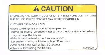 Etykieta Oleju Silnikowego Sea-Doo