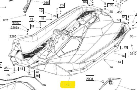 Kadłub Środkowy Sea-Doo Spark 14-23