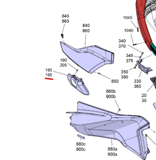 Prawa Osłona Knagi Sea-Doo GTX RXT Wake Pro 18-