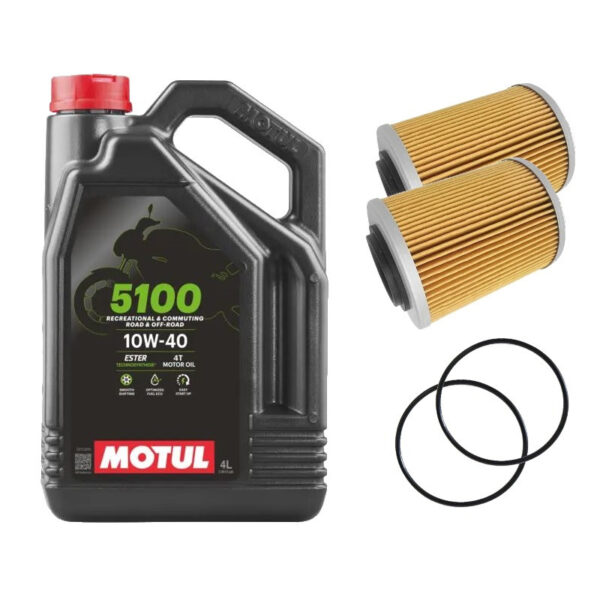 Zestaw dwie wymiany Olej MOTUL 5100 10w-40 Filtr Oleju Sea-Doo Spark