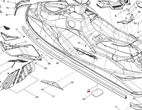 Listwa Boczna Lewa Prawa BRP Sea-Doo