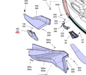 Osłona Knagi Lewa BRP Sea-Doo GTX RXT WAKE PRO 18-