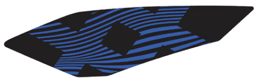 Naklejka Kadłub Niebieska Lewa BRP Sea-Doo Spark Trixx 2025