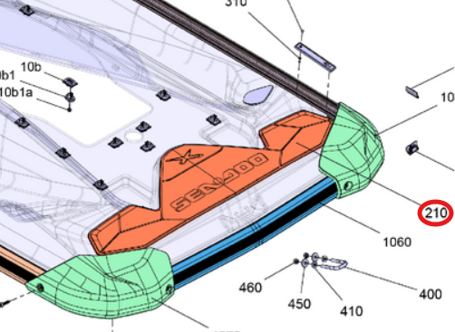 Mata Pokładu Tylnego BRP Sea-Doo RXP 300 325 2021+