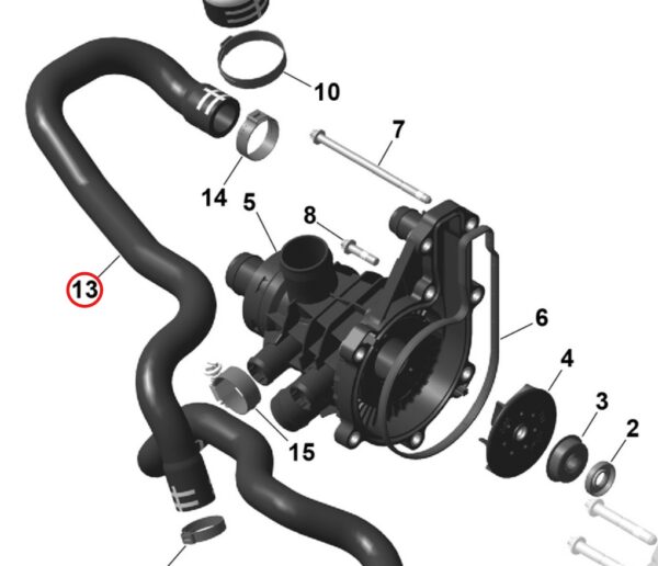 Wąż Przewód Pompy Wody BRP Sea-Doo 300 325 2020+
