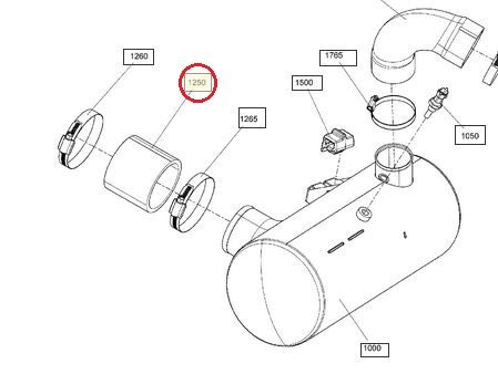 Przewód Wydechowy Guma Kolektor Tłumik BRP Sea-Doo GTI 90 Spark 14-
